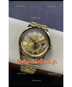 Rolex Sky-Dweller REF# 336935 Montre à cadran or en or jaune 904L Boîtier acier Réplique Montre suisse 1:1