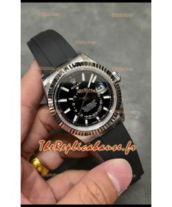 Rolex Sky-Dweller REF# M336235 Montre cadran noir avec boîtier en acier 904L Réplique 1:1