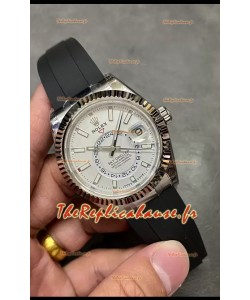 Rolex Sky-Dweller REF# M336235 Montre à cadran blanc dans un boîtier en acier 904L Réplique 1:1 
