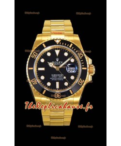 Montre Rolex Submariner 41MM Date Ceramic Gold 126618LN - Réplique 1:1 Miroir - Ultimate 904L Montre en acier