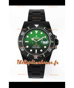 Rolex Submariner DiW Édition spéciale en revêtement DLC Lunette en carbone Cadran vert 
