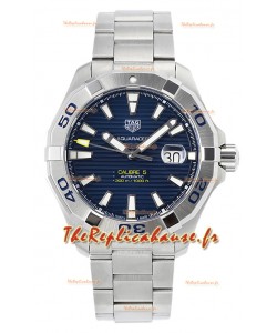 Tag Heuer Aquaracer Calibre 5 Réplique montre 1 Cadran bleu 904L acier 44MM