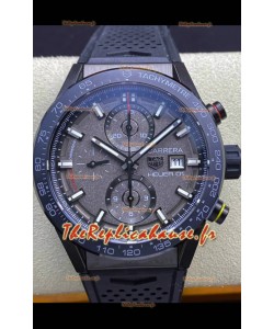 Tag Heuer Carrera Heuer 01 Réplique Suisse Boîtier Céramique - Cadran Gris 