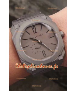 Montre Bvlgari Octo Finissmo Edition 1:1 Réplique miroir Boîtier et bracelet en céramique sablée