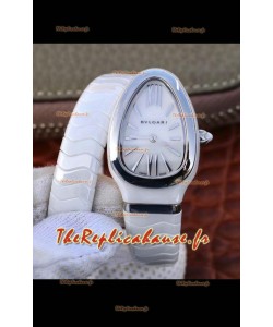 Montre Bvlgari Serpenti Edition Céramique Blanche Réplique de Montre en Qualité Miroir 1:1 