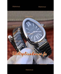Montre Bvlgari Serpenti Edition Céramique noire Réplique en qualité miroir 1:1 