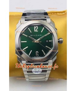Montre Bvlgari Octo Roma Edition 1:1 Réplique Miroir dans un boîtier en acier 904L - Cadran vert 