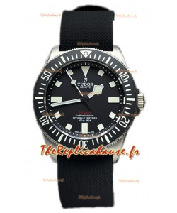 Tudor Pelagos FXD boîtier titane réplique 1:1 cadran noir sur bracelet Nato noir
