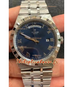 Montre Tudor Royal Edition - Réplique 1:1 en boîtier acier - Cadran bleu romain 