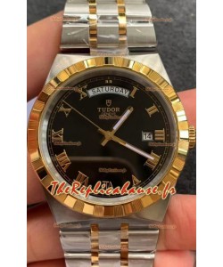 Montre Tudor Royal Edition - Réplique 1:1 dans un boîtier bicolore - Cadran romain noir