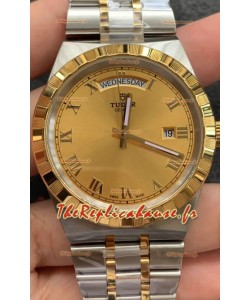 Montre Tudor Royal Edition - Réplique 1:1 avec boîtier bicolore - Cadran romain doré
