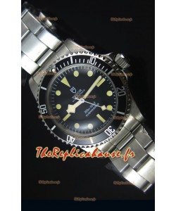 Montre Replica Miroir Suisse 1:1 Tudor Oyster Prince Vintage 200M avec Cadran Noir et des Marqueurs sous forme de Points