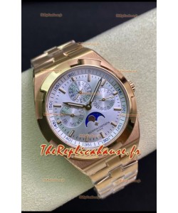 Vacheron Constantin Overseas Quantième Perpétuel Réplique, Cadran en acier ultra-mince Boîtier en or rose