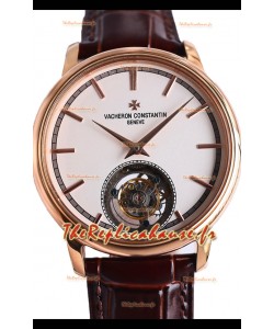 Vacheron Constantin Traditionelle Swiss Tourbillon Montre réplique 1:1 en or rose