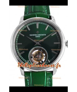 Vacheron Constantin Traditionelle Swiss Tourbillon Boîtier Acier Montre Réplique Miroir 