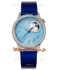 Vacheron Constantin Egerie Muse Moonphase Boîtier Acier 904L et Cadran Bleu Réplique Suisse
