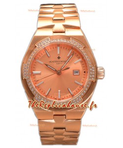 Vacheron Constantin Overseas Boîtier et cadran en or rose 35MM Montre Suisse Réplique 