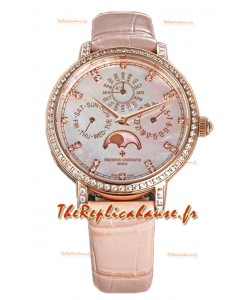Vacheron Constantin Traditionelle Quantième Perpétuel Or Rose Ultra Fin Réplique Suisse 