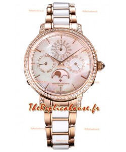 Vacheron Constantin Traditionelle Quantième Perpétuel Or Rose Ultra Fin Réplique Suisse 