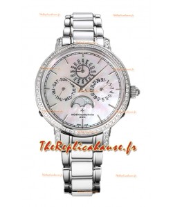 Vacheron Constantin Traditionelle Quantième Perpétuel Acier Ultra Fin Réplique Suisse