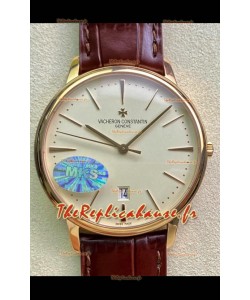 Vacheron Constantin Patrimony Montre en Or Jaune Réplique Miroir 1:1