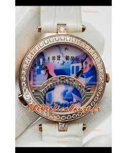 Van Cleef & Arpels Lady Arpels Pont des Amoureux en Or Rose Bracelet Blanc