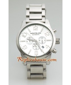 Mont Blanc Replique Timewalker - Silver Dial