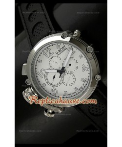 U-Boat Flightdeck Rattrapante Japanese automatic Montre avec Boîtier en Acier
