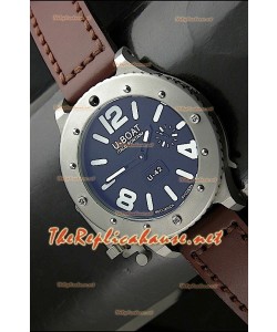 U Boat U-42 Diver Staenless l'acier Montre Suisse - Blanc Markers