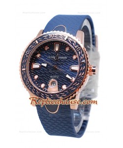 Ulysse Narden Lady Diver Montre De Replique en Or 
