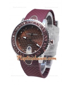 Ulysse Narden Lady Diver Montre De Replique en Brunes Cadran